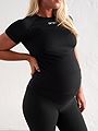 Aim'n Soft Basic Maternity Short Sleeve Black