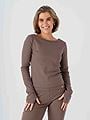 Aim'n Ease Ribbed Long Sleeve Top Macchiato