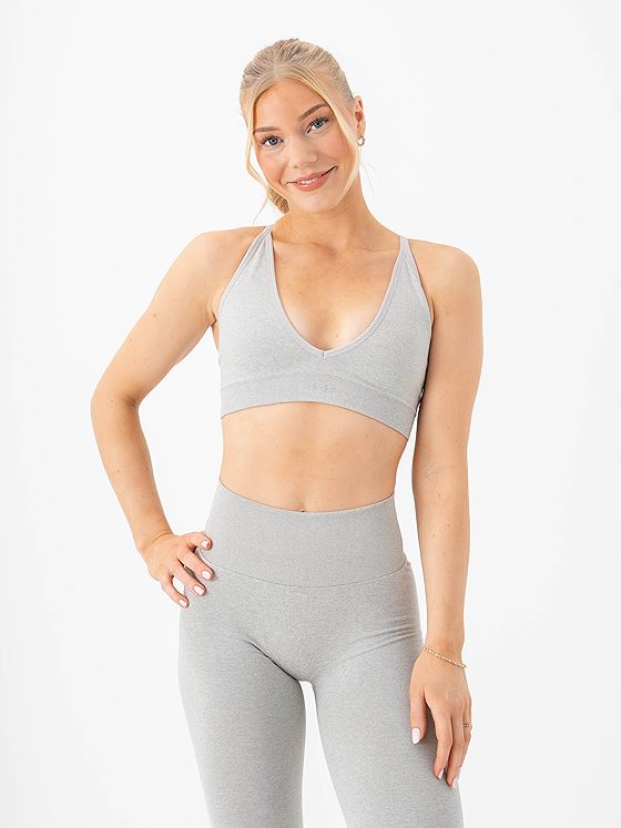 Aim'n Shape Seamless Cross Back Bra Grey Melange