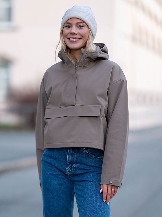 Aim'n Cropped Waterproof Anorak Nougat
