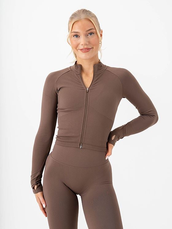 Aim'n Shape Seamless Zip Jacket Macchiato