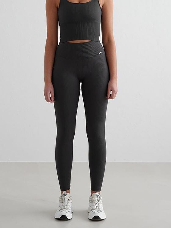 Aim'n Ribbed Seamless Tights Shadow Grey
