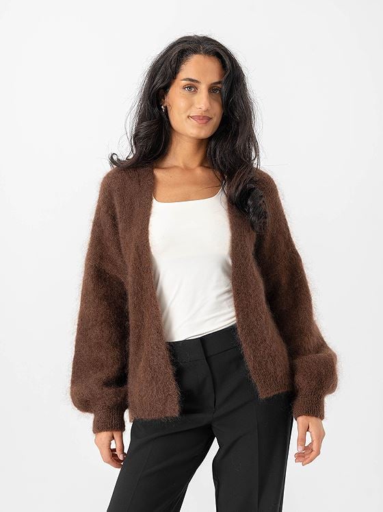 American Dreams Lee Short Cardigan Cocoa