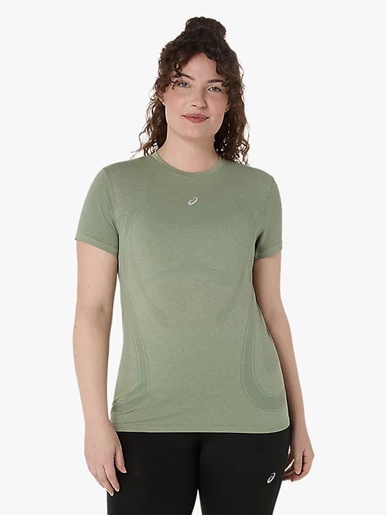 ASICS Road Seamless Short Sleeve Top Monument Blue/Whisper Green