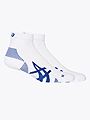 ASICS 2PPK Cushion Run Quarter Sock Brilliant White / asics Blue