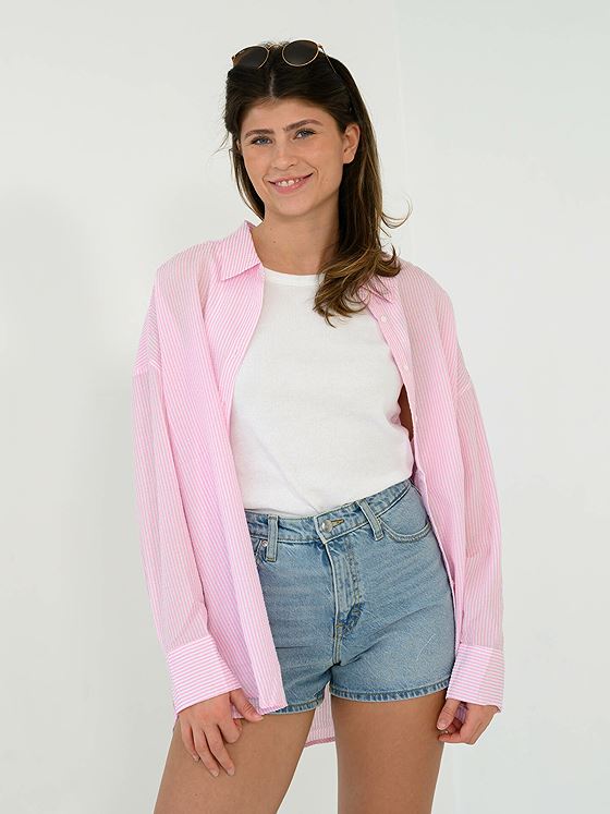 A-View Sonja shirt Pink/white