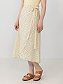 A-View Peony Wrap Skirt Light Yellow