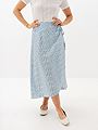 A-View Peony Wrap Skirt Blue/white