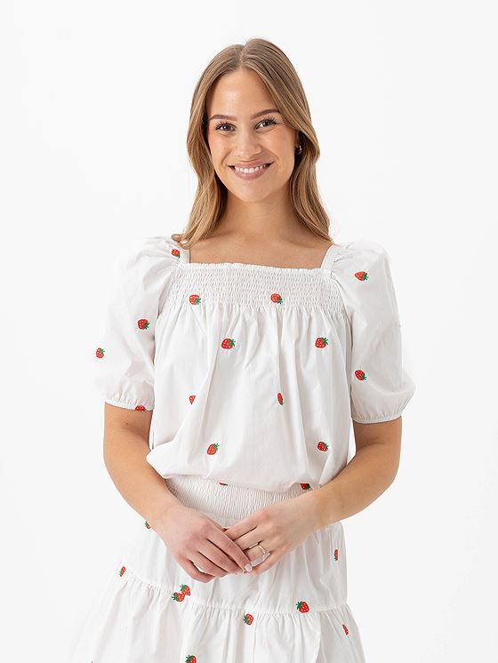 A-View Winnie Blouse White/Red