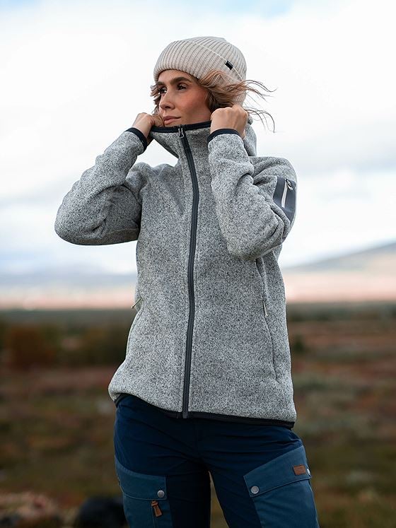 Bergans Kamphaug Knitted Hoodie Chalk Sand