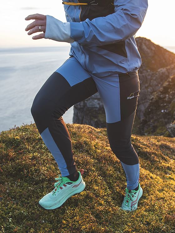 Bergans Y LightLine Progressive Tights Women Elemental Blue / Dark Shadow Grey