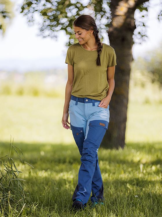Bergans Nordmarka Favor Outdoor Pants Women Orion Blue / Smoke Blue