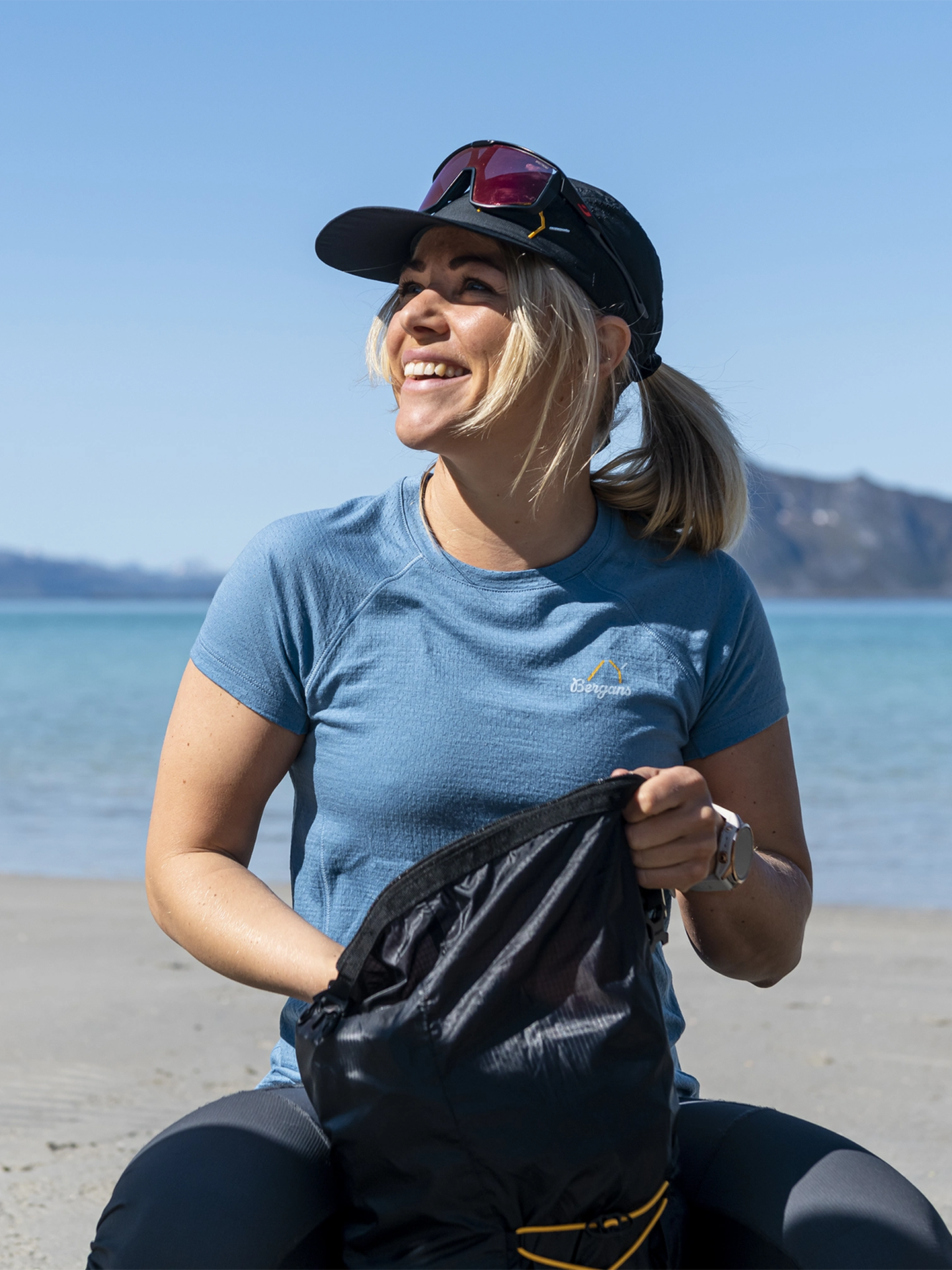 Bergans Y LightLine Merino Tee Women Elemental Blue