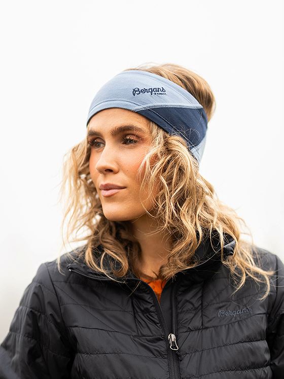 Bergans Cecilie V2 Light Wool Headband Misty Sky Blue