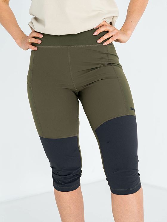 Bergans Fløyen V2 3/4 Pants Dark Green Mud