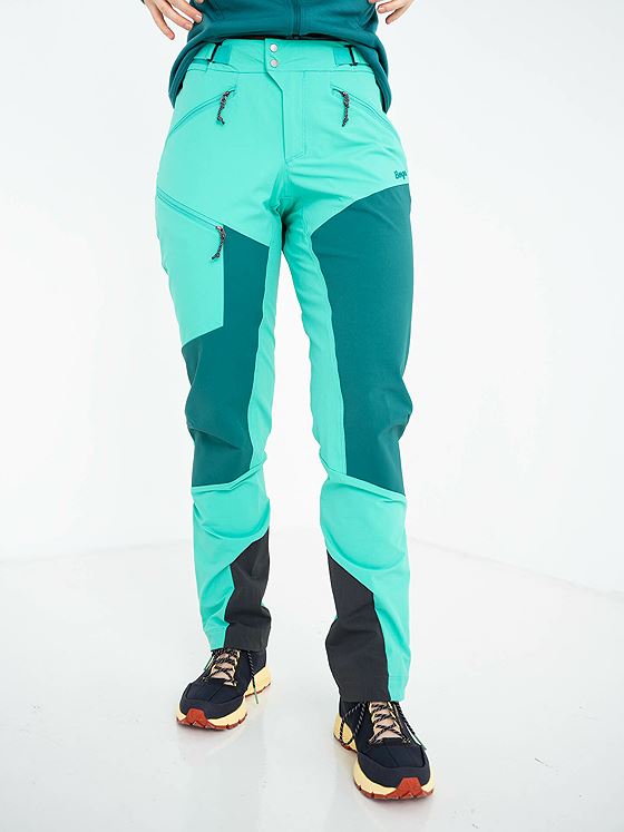 Bergans Tind Softshell Pants Women Light Malachite Green / Malachite Green