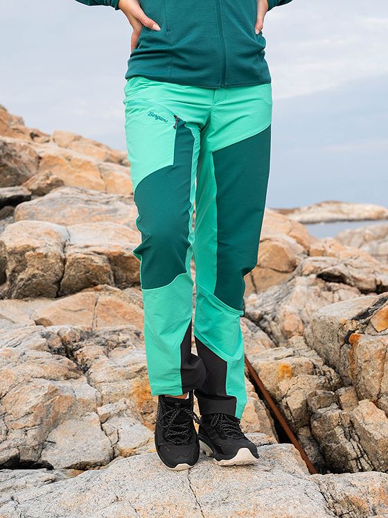 Bergans Tind Softshell Pants Women Light Malachite Green / Malachite Green