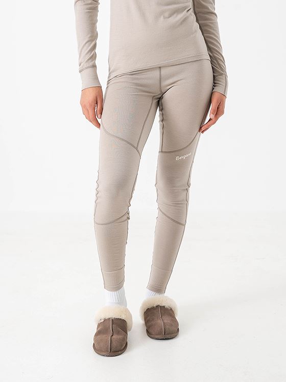 Bergans Inner:Pure Merino Tights Women Sandstone