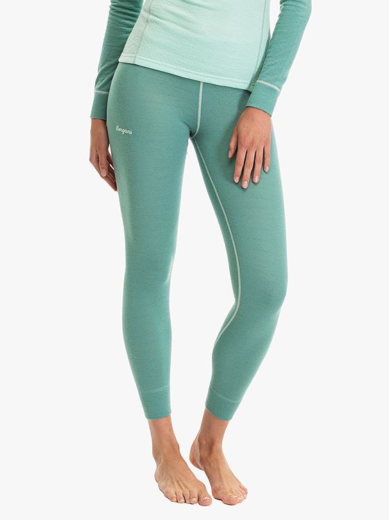 Bergans Inner:Dual Merino Tights Women Dark Mint Crush