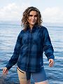 Bergans Nordmarka Flannel Shirt Women Granite Blue / Navy Blue Check