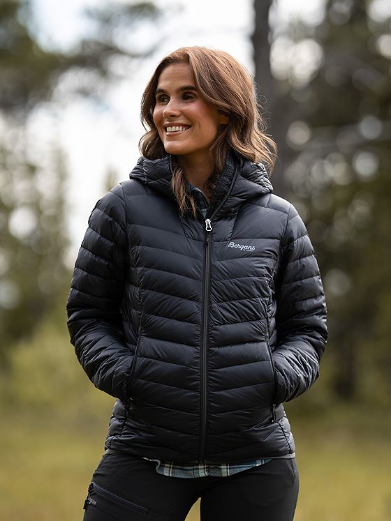 Bergans Senja Down Light Jacket w/Hood Dark Shadow Grey