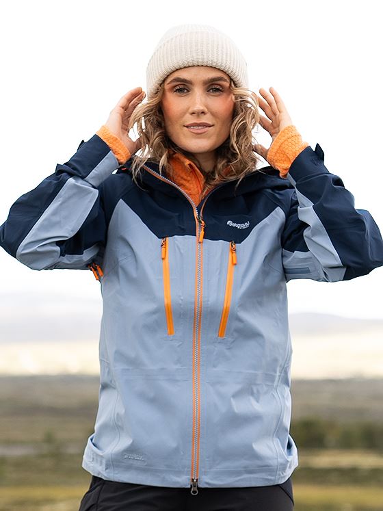 Bergans Cecilie 3L Jacket Misty Sky Blue / Navy Blue