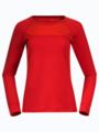 Bergans Cecilie Wool Long Sleeve Red Leaf / Energy Red