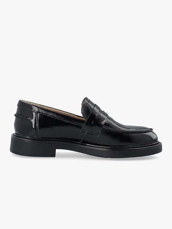 Bianco Adda Penny Loafer Smooth Leather Black