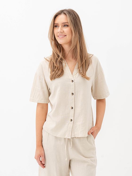 B.YOUNG Falakka Short Sleeve Shirt Rainy Day