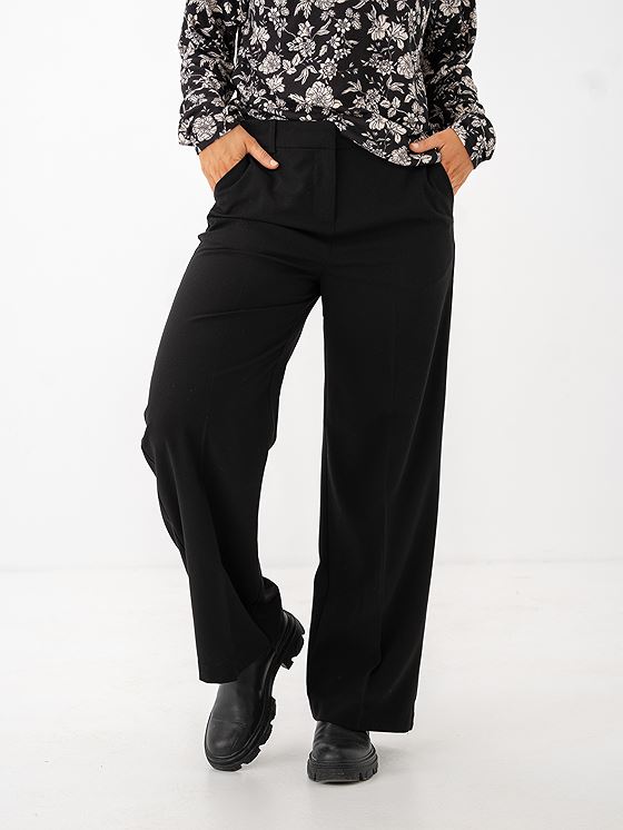 B.YOUNG Danta Wide Leg Pants 2 Cropped Black