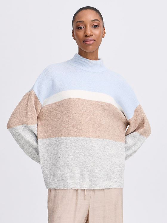 B.YOUNG Omea Striped Jumper 2 Angell Falls Mix