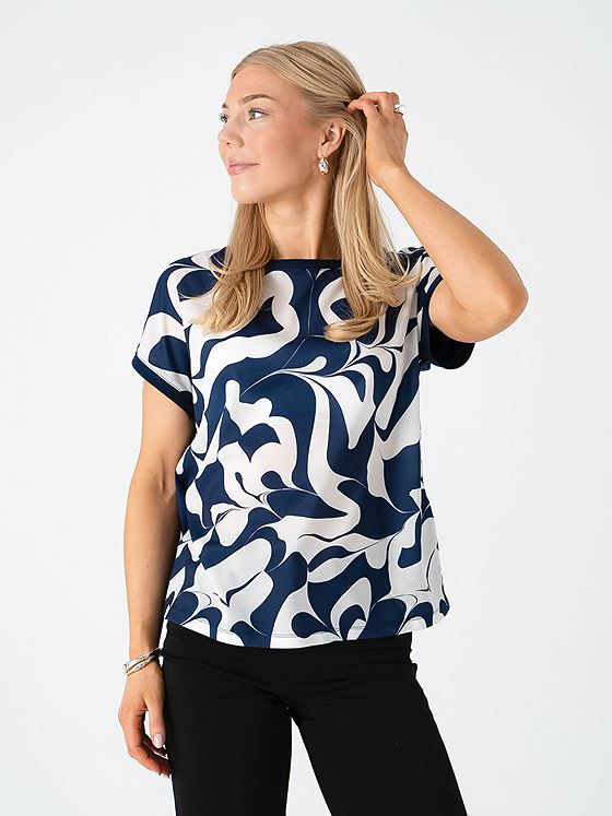 B.YOUNG Panya Tee Medieval Blue Swirls