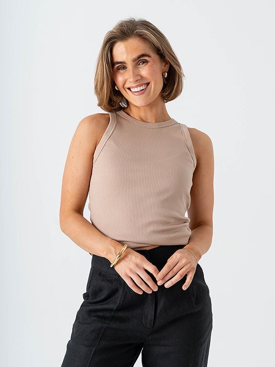 Comprimé Basic Rib Tank Top Nude