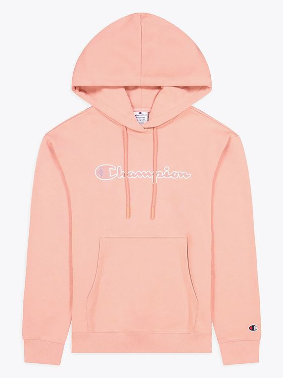 Champion Logo Hoodie Rose Dawn