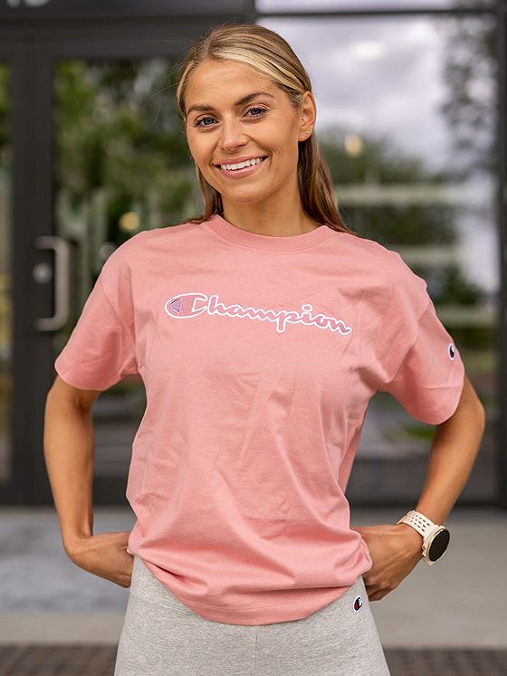 Champion Logo Tee Rose Dawn