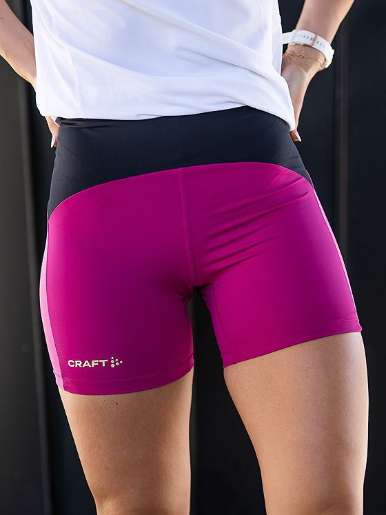Craft PRO Hypervent Short Tights Black / Roxo