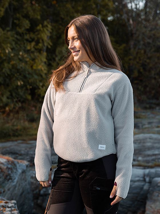 Craft Join Pile Fleece Half Zip Hay