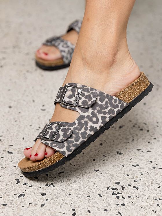 Cruz Whitehill Cork Sandal Leopard