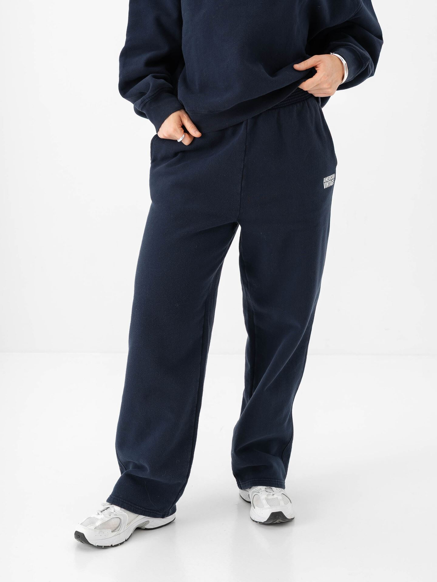 American Vintage Plizzy Sweatpants Navy vintage