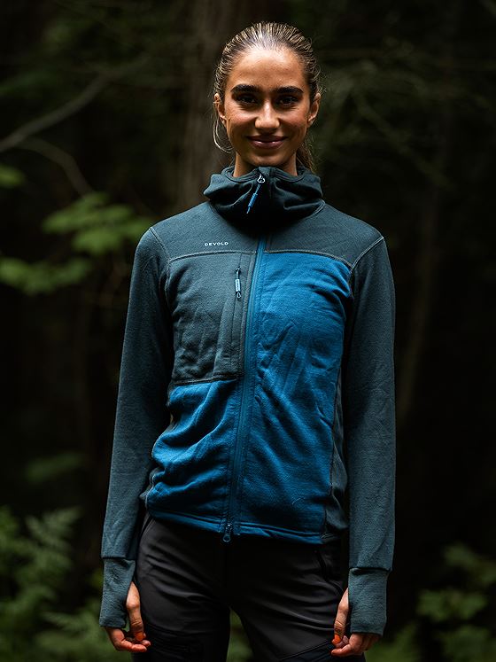 Devold Nibba Hiking Woman Jacket W/Hood Woods/Flood