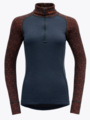 Devold Duo Active Woman Zip Neck Blå