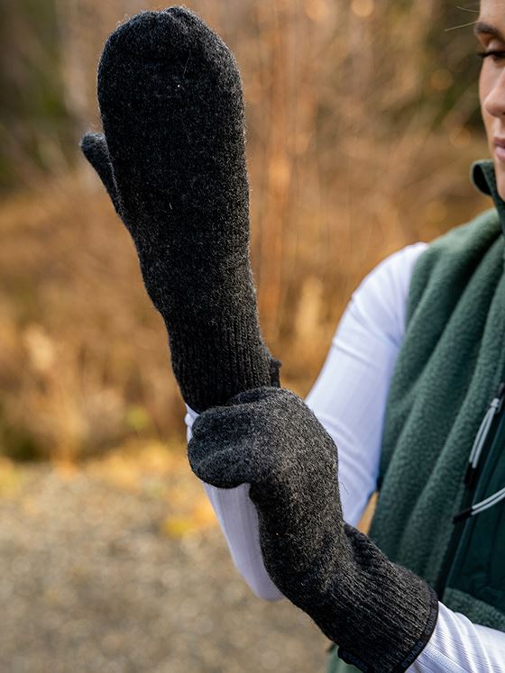 Devold Wool Mitten Anthracite