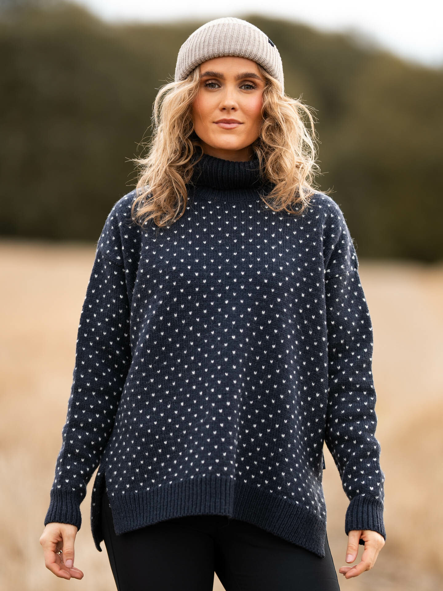 Sørisen Wool High Neck INK/GREY L