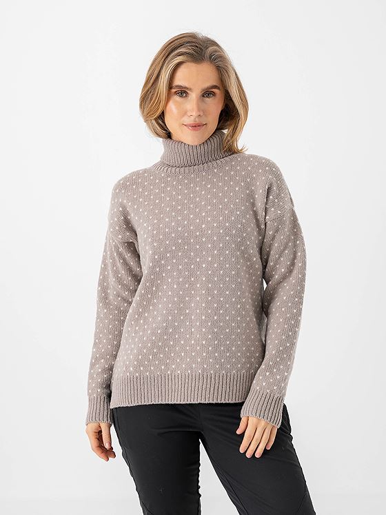 Devold Sørisen Wool Sweater Stone/Offwhite