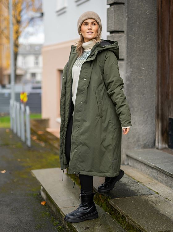 Didriksons W Alicia Long Parka 2 Deep Green