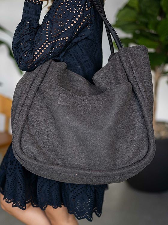 DAY ET Woolen Mega Shopper Medium Grey Melange