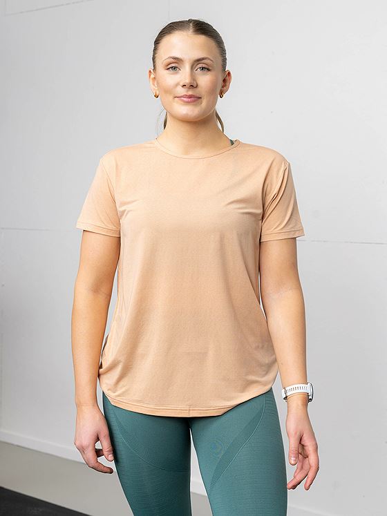 Athlecia Lizzy Slub Tee Maple Sugar