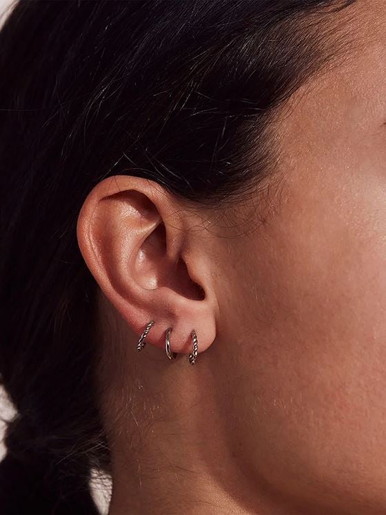 Edblad Duo Pair Creoles Steel Steel