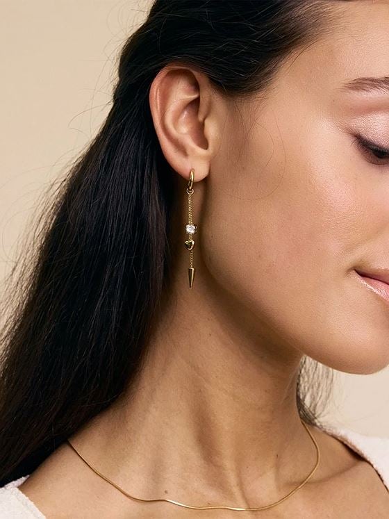 Edblad Peak Hoops Multi Heart Gold Gullbelagt