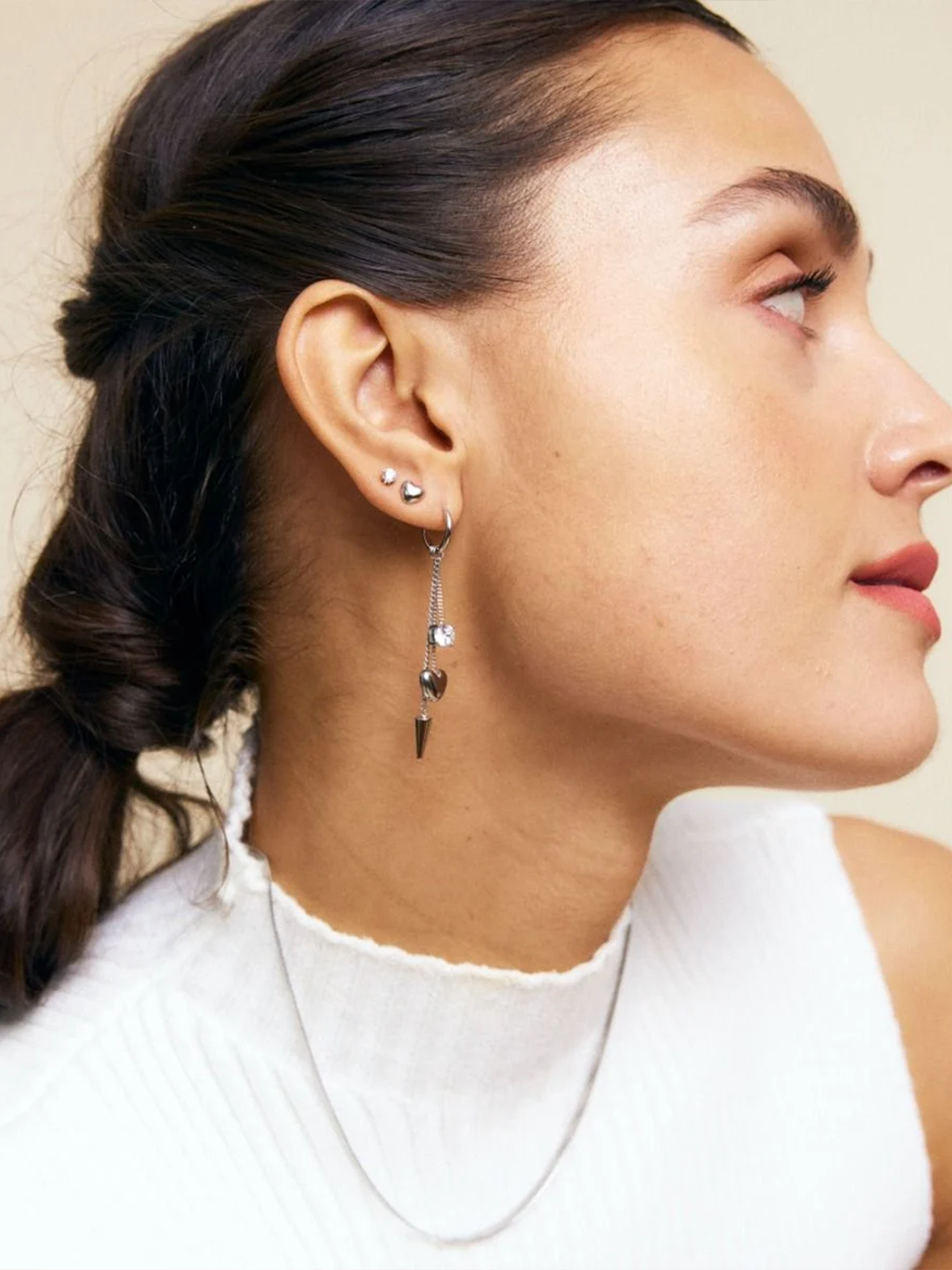 Edblad Peak Hoops Multi Heart Steel Stål